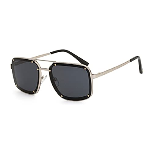 PenKee Retro Quadrat Sonnenbrille Männer Mode Designer Niet Sonnenbrille für Frauen Vintage Shades von PenKee