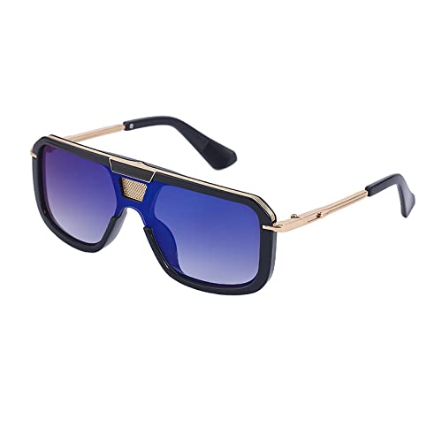 PenKee Übergroße quadratische Sonnenbrille für Männer, einteilige Sonnenbrille mit Verlaufsglas und großem Rahmen, halbrandloses Design, UV400 von PenKee