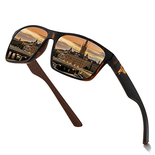PenKee Vintage Herren Polarisierte Sonnenbrille Vintage Sonnenbrille Damen Fahren Angeln Sonnenbrille UV400 Brillen von PenKee