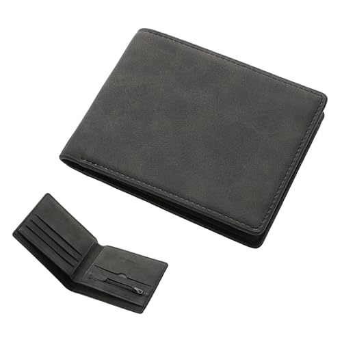 Pence & Moon Collective 1 x schlanke Herren-Geldbörse, stilvolle und langlebige PU-Geldbörse für Karten, Bargeld, Reisen und den täglichen Gebrauch (schwarz) von Pence & Moon Collective