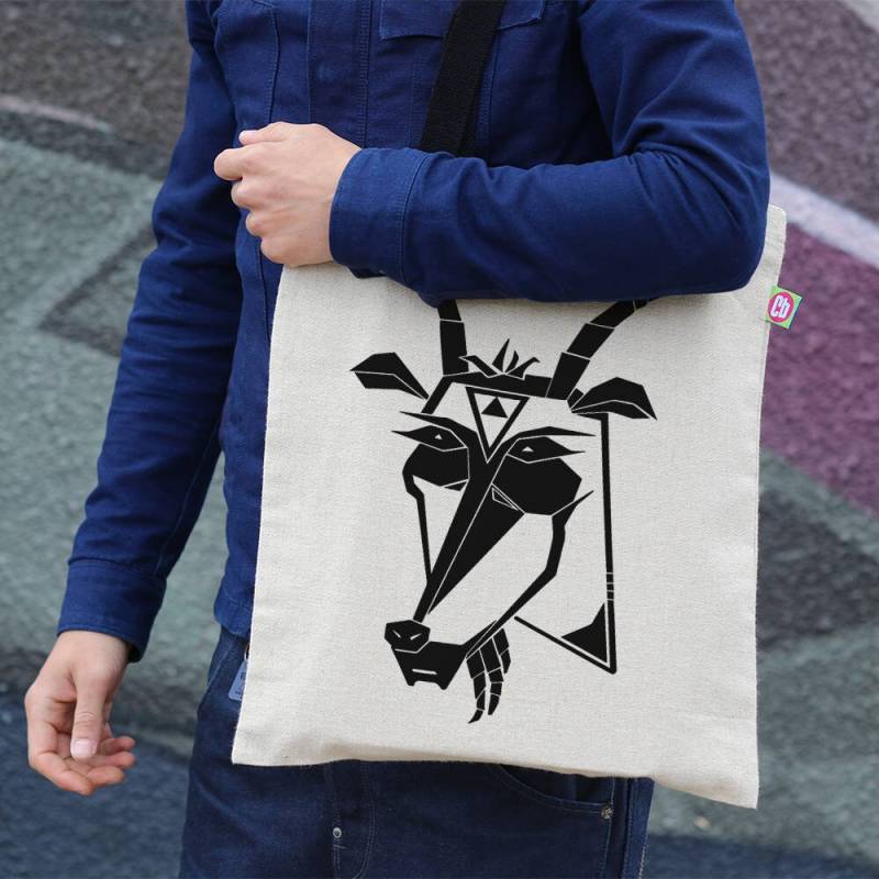 Ziege Druck Tote Canvas Tasche Ziege Druck Tote Canvas Tasche von Pencilmatic