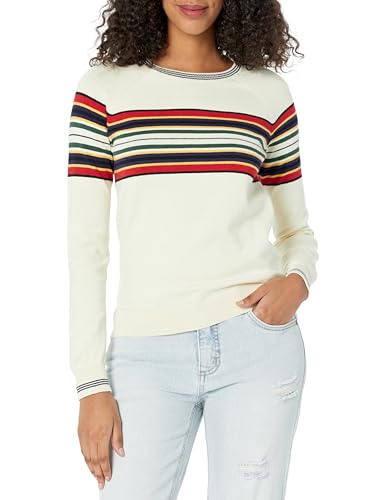 Pendleton Damen Gemütlicher gestreifter Pullover, Cremefarben mit Mehreren Streifen, X-Klein von Pendleton