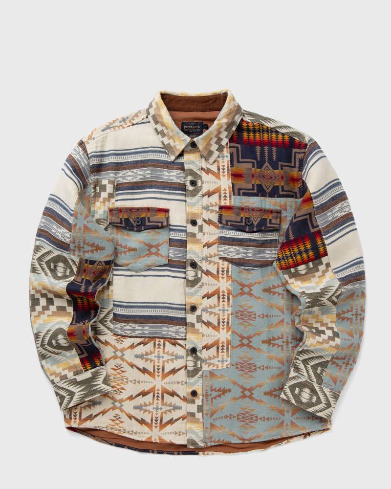 Pendleton LA PINE PATCHWORK OVERSHIRT men Longsleeves multi in Größe:M von Pendleton
