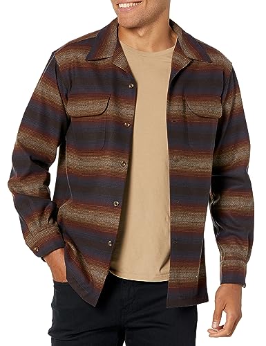 Pendleton Langärmeliges Boardhemd für Herren mit klassischer Passform, Braun Ombre Multi Stripe, XL von Pendleton