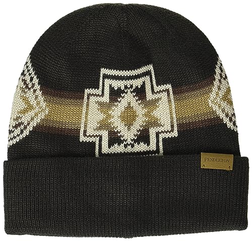 Pendleton Unisex-Erwachsene Strickmütze Beanie-Mütze, Harding Charcoal, Einheitsgröße von Pendleton