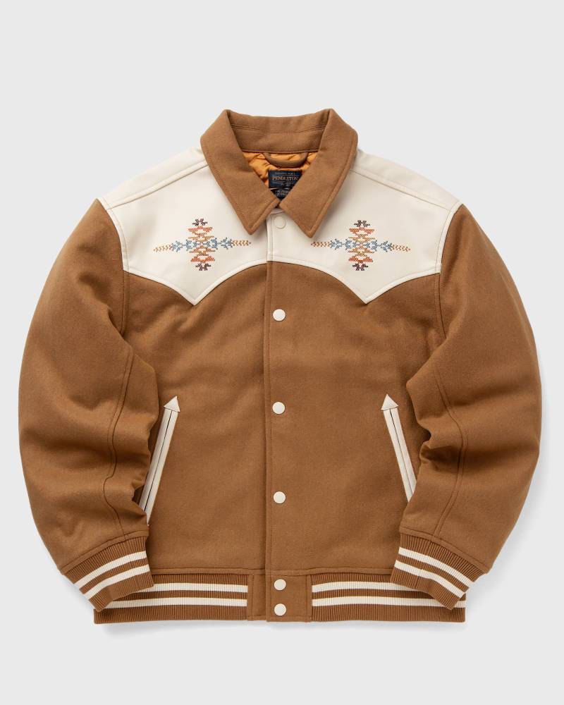 Pendleton WESTERN BLOUSON JACKET men Bomber Jackets brown in Größe:M von Pendleton