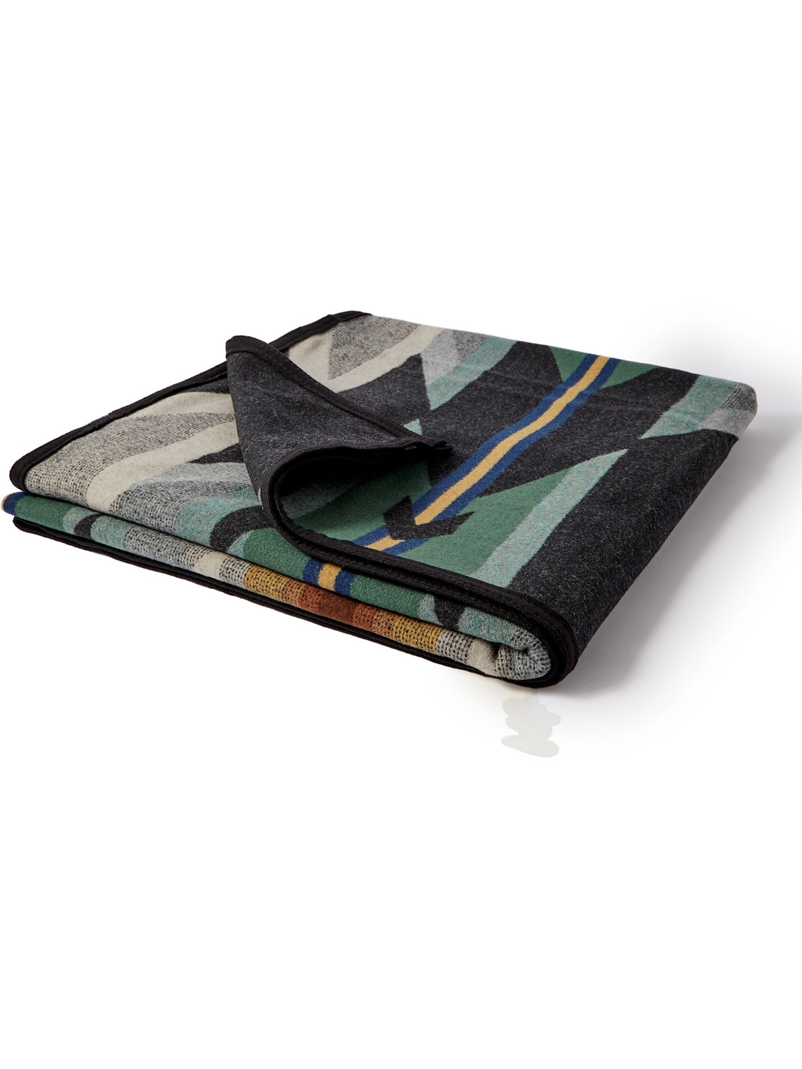 Pendleton - Wyeth Virgin Wool and Cotton-Blend Jacquard Blanket - Men - Gray von Pendleton