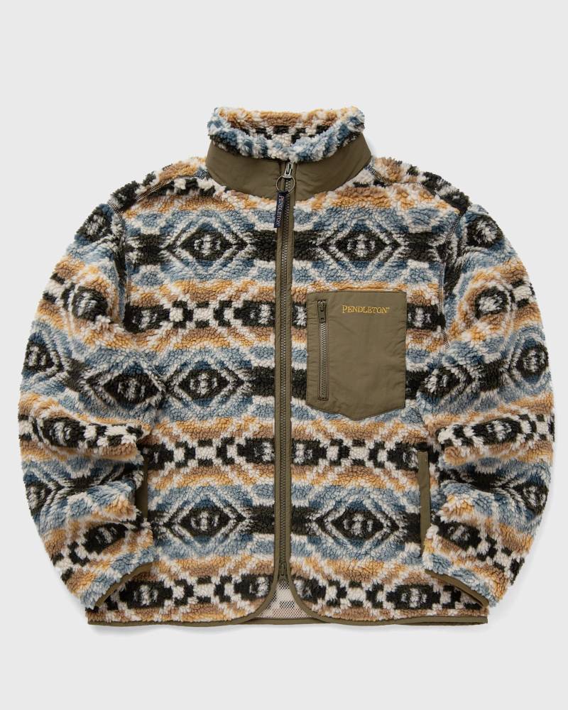 Pendleton ZIP THROUGH FLEECE JACKET men Fleece Jackets beige in Größe:M von Pendleton