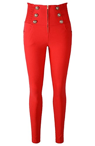 Damen Pinup Hose 50er Jahre Retro Rockabilly Style Hohe Taille - Rot - Groß Damen Pinup Hose 50er Jahre Retro Rockabilly Style Hohe Taille - Rot - Groß von Penelope Vintage