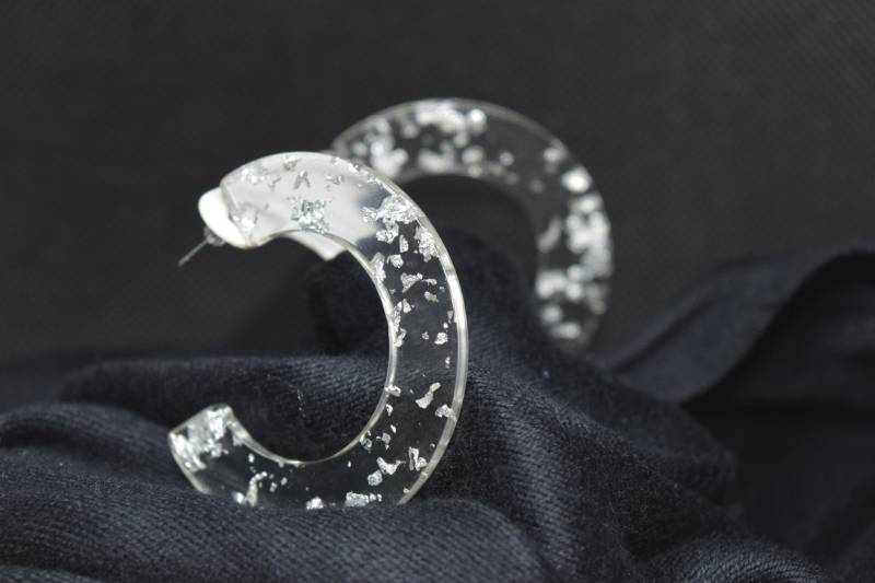 Kristallklare Halbmond Creolen Ohrringe Gestaltung/Knorpel/Reifen/Frauen/Geschenk Für Frauen Ohrringe/Sommer 2019 von Penelopegiftshop