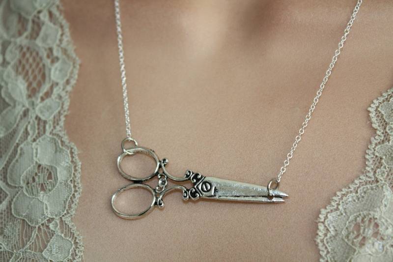 Schere Halskette - Friseur Geschenk Antiqued Silber Sterling Gefüllt Kette von PenelopesPorch