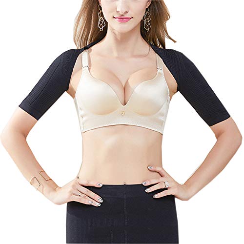 PengGengA Damen Body Shaping Posture Correction Kurzarm Schlankere Oberarme Shapewear Schwarz L von PengGengA