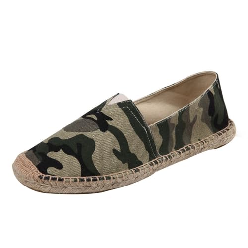 PengGengA Espadrilles für Damen Herren Slip-On Sommerschuhe Flache-Schuhe Leinenschuhe Canvas Sneaker Sommerlatschen Latschen Sommer Slipper Freizeitschuhe von PengGengA