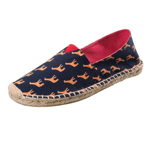 PengGengA Espadrilles für Damen Herren Slip-On Sommerschuhe Flache-Schuhe Leinenschuhe Canvas Sneaker Sommerlatschen Latschen Sommer Slipper Freizeitschuhe von PengGengA