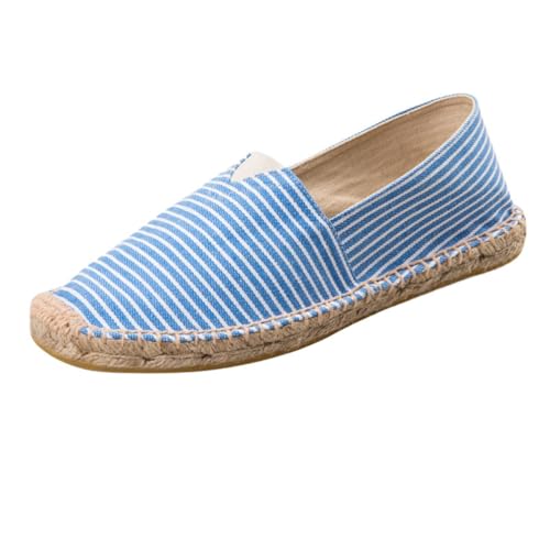 PengGengA Espadrilles für Damen Herren Slip-On Sommerschuhe Flache-Schuhe Leinenschuhe Canvas Sneaker Sommerlatschen Latschen Sommer Slipper Freizeitschuhe von PengGengA