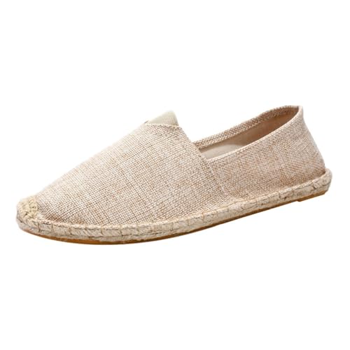 PengGengA Espadrilles für Damen Herren Slip-On Sommerschuhe Flache-Schuhe Leinenschuhe Canvas Sneaker Sommerlatschen Latschen Sommer Slipper Freizeitschuhe von PengGengA