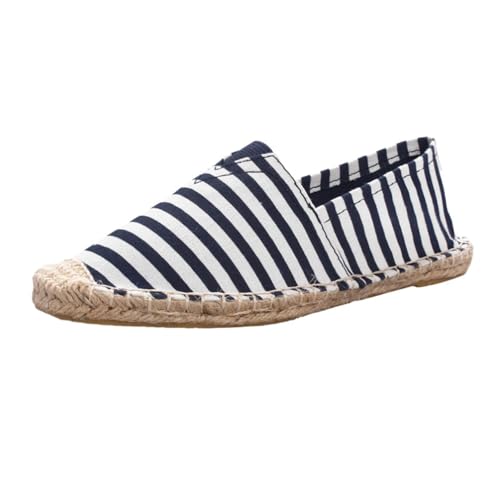 PengGengA Espadrilles für Damen Herren Slip-On Sommerschuhe Flache-Schuhe Leinenschuhe Canvas Sneaker Sommerlatschen Latschen Sommer Slipper Freizeitschuhe von PengGengA