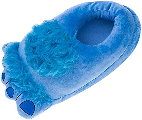 PengGengA Herren Neuheit Tier Hausschuhe 3D Cartoon Bärentatze rutschfeste Slippers Für Weihnachten Blau 40/43 EU von PengGengA