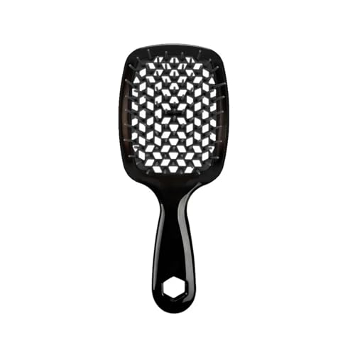 1/2 teile/satz Kopfhaut Massage Kamm Auszuhöhlen Kamm Shampoo Massage Bürste for Bad Haar Waschen Spray Flasche(1pc comb Black) von Pengchang