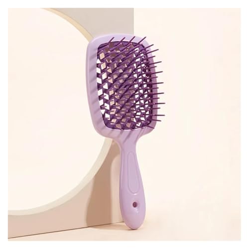 1/2 teile/satz Kopfhaut Massage Kamm Auszuhöhlen Kamm Shampoo Massage Bürste for Bad Haar Waschen Spray Flasche(1pc comb Purple) von Pengchang