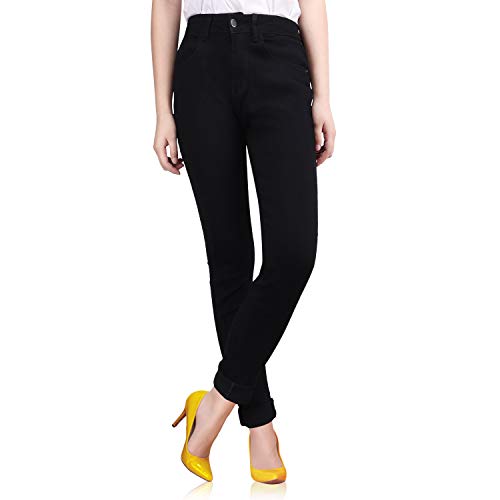 PenghaiYunfei Skinny Jeans für Damen -Total Shaping Skinny Jeans mit 5-Pocket-Jeans, Präzisionsnähten und Superstretch (Schwarz M) von PenghaiYunfei