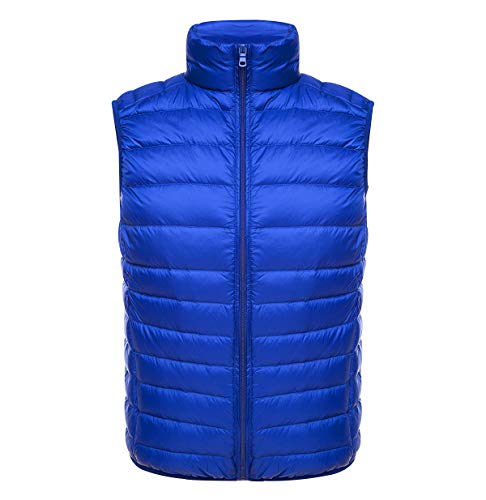 Daunenweste Herren Leicht Leichte Steppweste Herren Weste Daunen Ärmellose Dünne Light Winter Slim Fit Daunenjacken Ärmellos Ultraleichte Daunenmantel Übergröße Down Jacke Übergang Männer Saphir 3XL von Pengniao