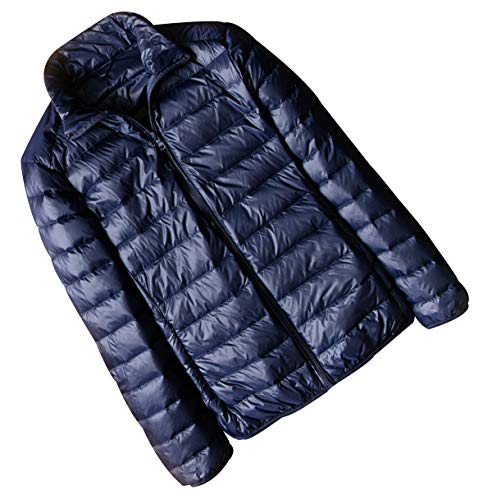 Leichte Daunenjacke Herren Daunenmantel Steppjacke Daunen Winterjacke Herren Leicht Männer Down Jacket Lightweight Daunenjacken Winterjacken Ultraleichte Dünne Steppjacken Winter Übergröße Marine 3XL von Pengniao