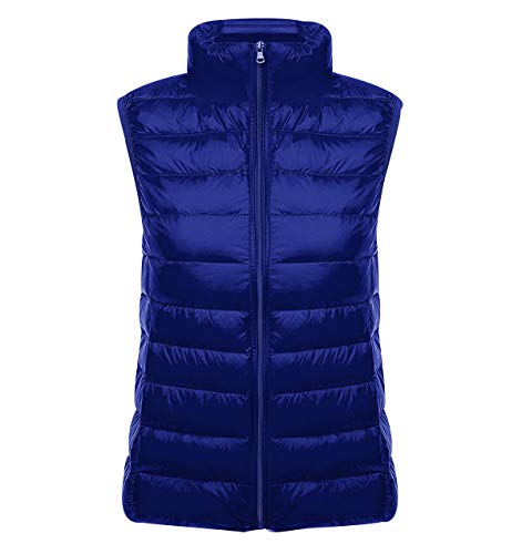 Leichte Daunenweste Damen Steppweste Leicht Ärmellose Daunen Weste Damen Dünne Übergröße Ultraleicht Light Daunenjacke Ärmellos Daunenmantel Steppjacke Ultraleichte Große Größen Winter Marine S von Pengniao