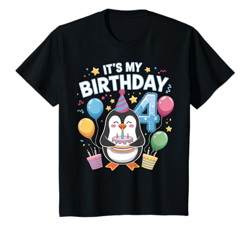 Kinder Es ist Mein 4. Geburtstag Süße Pinguin-Kinder 4 Jahre alt T-Shirt Kinder Es ist Mein 4. Geburtstag Süße Pinguin-Kinder 4 Jahre alt T-Shirt von Penguin 4th Birthday Gifts Co.