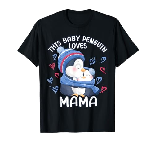 Dieses Baby Pinguin liebt Mama Muttertag Baby Kleinkind T-Shirt von Penguin Love Mom Deers And Baby Youth