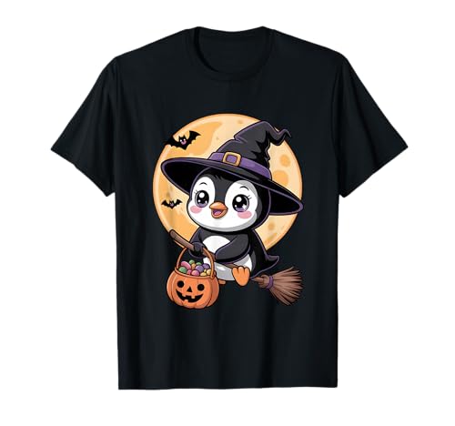 Pinguin Hexenhut Kürbis Halloween Kostüm Herren Damen Kinder T-Shirt von Penguin Lover Halloween Party Wear