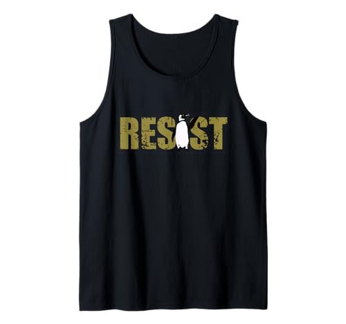 Herren Pinguin Resist Meme, Tariff Protest Meme, Flippers Up Tank Top Herren Pinguin Resist Meme, Tariff Protest Meme, Flippers Up Tank Top von Penguin Protest Humor