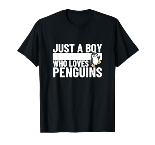 Just A Boy Who Loves Penguins Lustiger Pinguin T-Shirt von Penguin Teacher Gifts For Him And For Mom