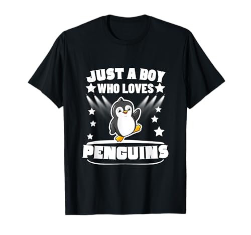 Just A Boy Who Loves Penguins Lustiger Pinguin T-Shirt von Penguin Teacher Gifts For Him And For Mom