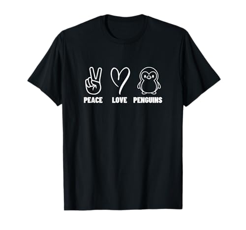 Peace Love Penguins Proud Herren Damen Pinguin T-Shirt von Penguin Teacher Gifts For Him And For Mom