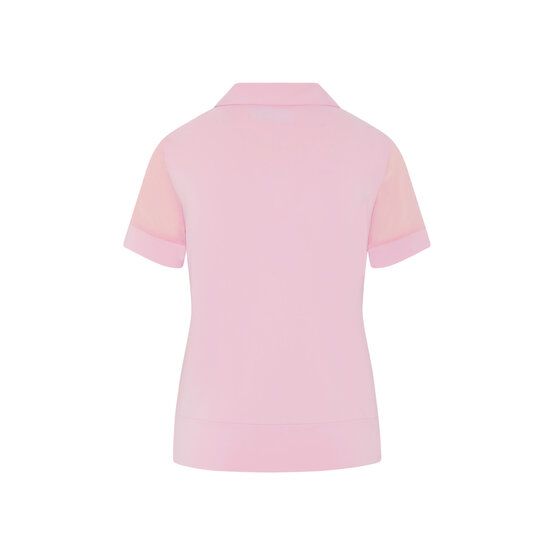 Penguin 1/2 Sleeve Mesh Blocked Halbarm Polo rosa von Penguin