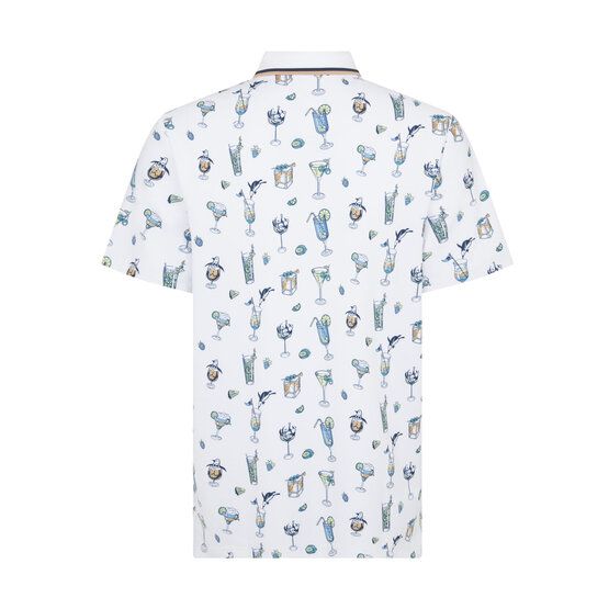 Penguin All Over 19th Hole Conversational Halbarm Polo weiß von Penguin