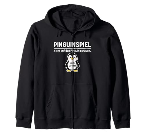Lustiger Pinguin Don't Look Game Over Tierliebhaber Jungen Mädchen Kapuzenjacke von PenguinAxis1