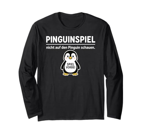 Lustiger Pinguin Don't Look Game Over Tierliebhaber Jungen Mädchen Langarmshirt von PenguinAxis1