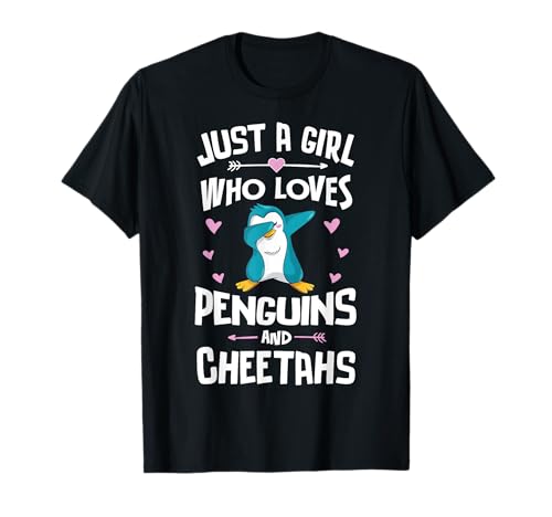 Just A Girl Who Loves Pinguine And Geparden-Geschenk für Frauen T-Shirt von Penguins Memme