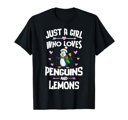Pinguine und Zitronen Shirt Geschenk Mädchen Frauen T-Shirt von Penguins Memme