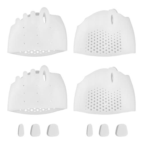 2 Paar Zehentrenner aus Silikon, Transparent Weich und Atmungsaktiv Zehenglätter Ballenzehen-Korrektor für Damen und Herren Überlappende Gekrümmte Zehen von Penitue