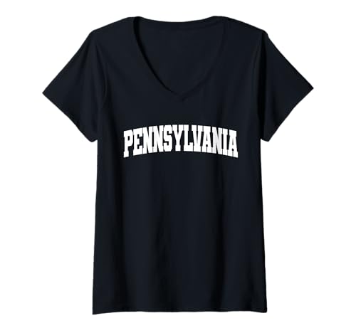 Damen Pennsylvania State Männer Frauen Kinder Pride Pennsylvania T-Shirt mit V-Ausschnitt von Pennsylvania Home State Gifts by Art Like Wow