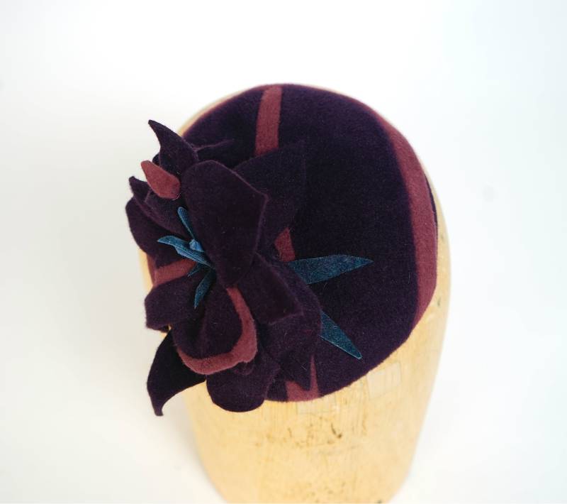 Haarfilz Hut Fascinator Cocktail Couture Kopfschmuck, Anlass Hut, Handgefertigte Kentucky Derby Ascot Kate Middleton Modewaren von PennyKleinMillinery