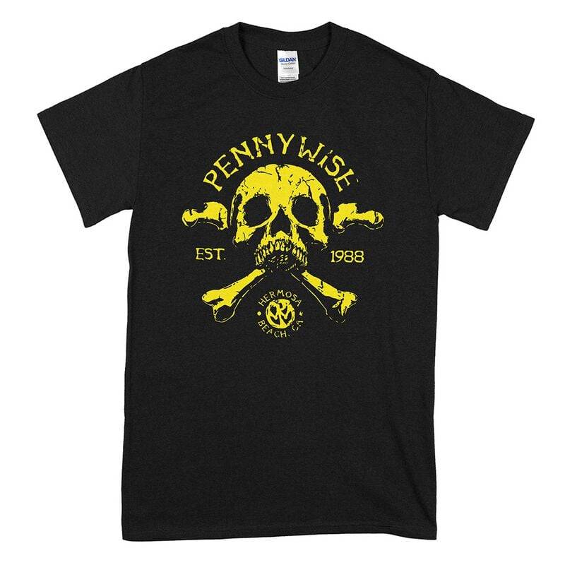 Pennywise T-Shirt - Crossbones Skull - S - für Männer - Größe S - schwarz  - Lizenziertes Merchandise! von Pennywise
