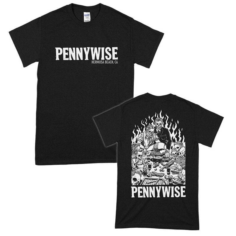 Pennywise T-Shirt - Dinner - S bis XXL - für Männer - Größe XL - schwarz  - Lizenziertes Merchandise! von Pennywise