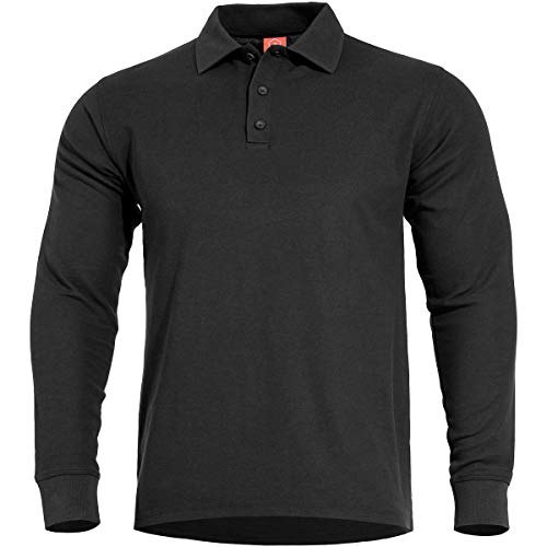 Pentagon Aniketos Polo Shirt Langarm Schwarz von Pentagon