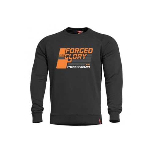 Pentagon Herren Hawk Sweatshirt Forged for Glory Schwarz Größe M von Pentagon
