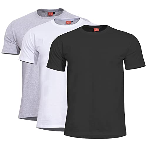 Pentagon Herren Orpheus T-Shirts Triple Mix Melange Grey-Weiß-Schwarz Größe L von Pentagon