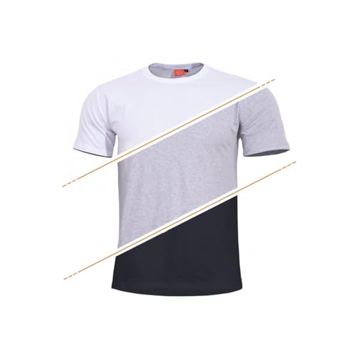 Pentagon Herren Orpheus T-Shirts Triple Mix Melange Grey-Weiß-Schwarz Größe XL von Pentagon